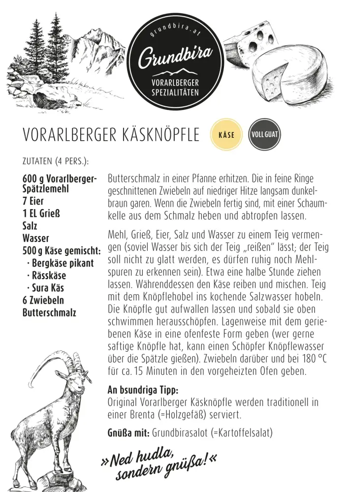 Vorarlberger Käsknöpfle